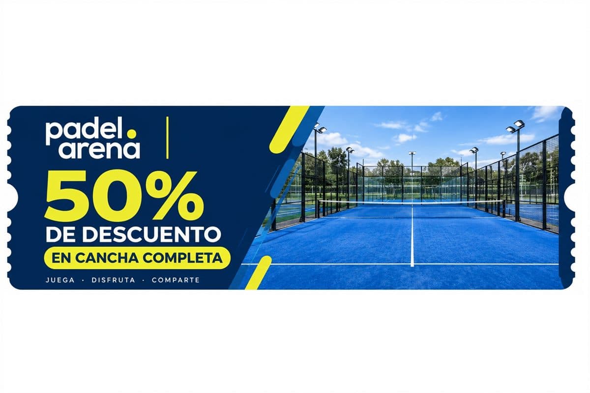 50% de descuento en cancha completa