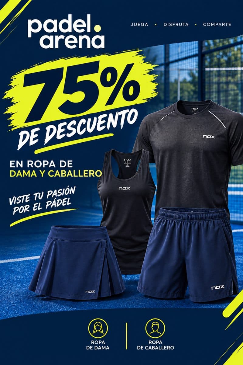 75% de descuento en ropa